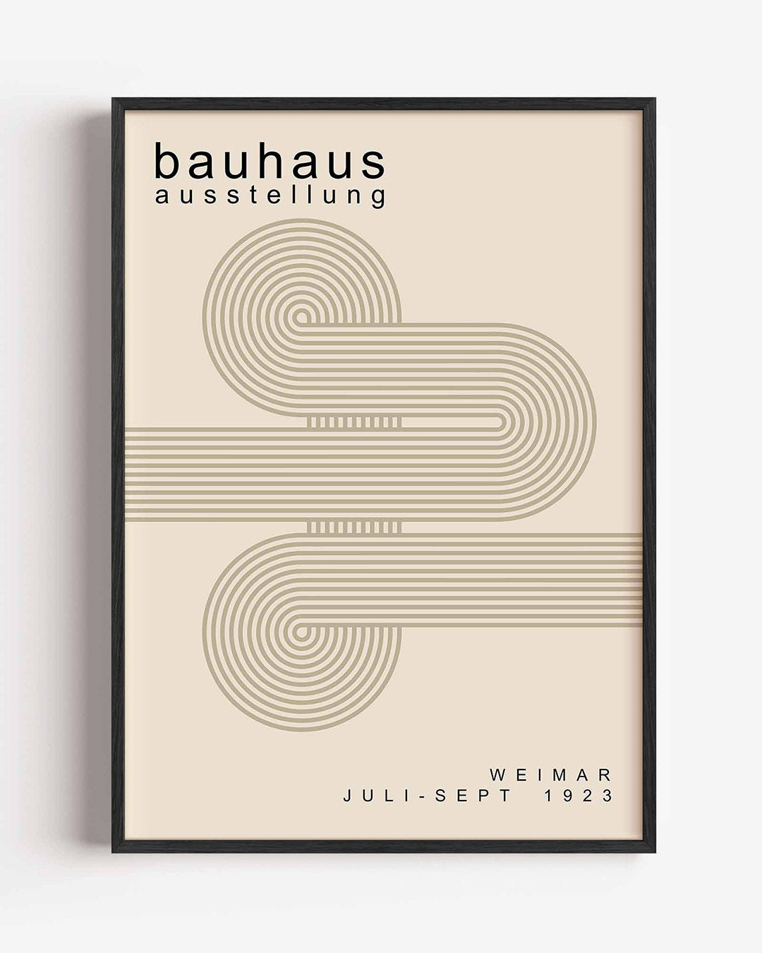 Lijnenspel en vormen – staande Bauhaus poster als wanddecoratie
