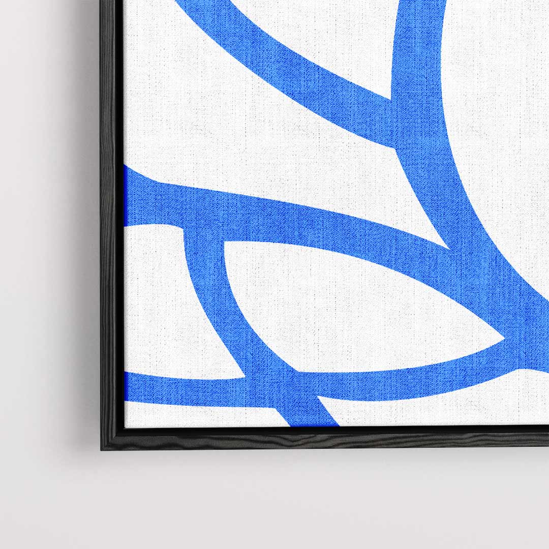 Abstract Blauw Kunstwerk – dibond kunstwerk als wanddecoratie