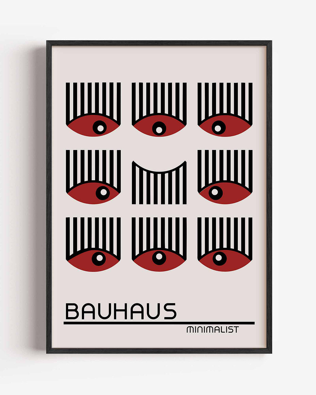 Vorm en lijnen – staande Bauhaus poster als wanddecoratie