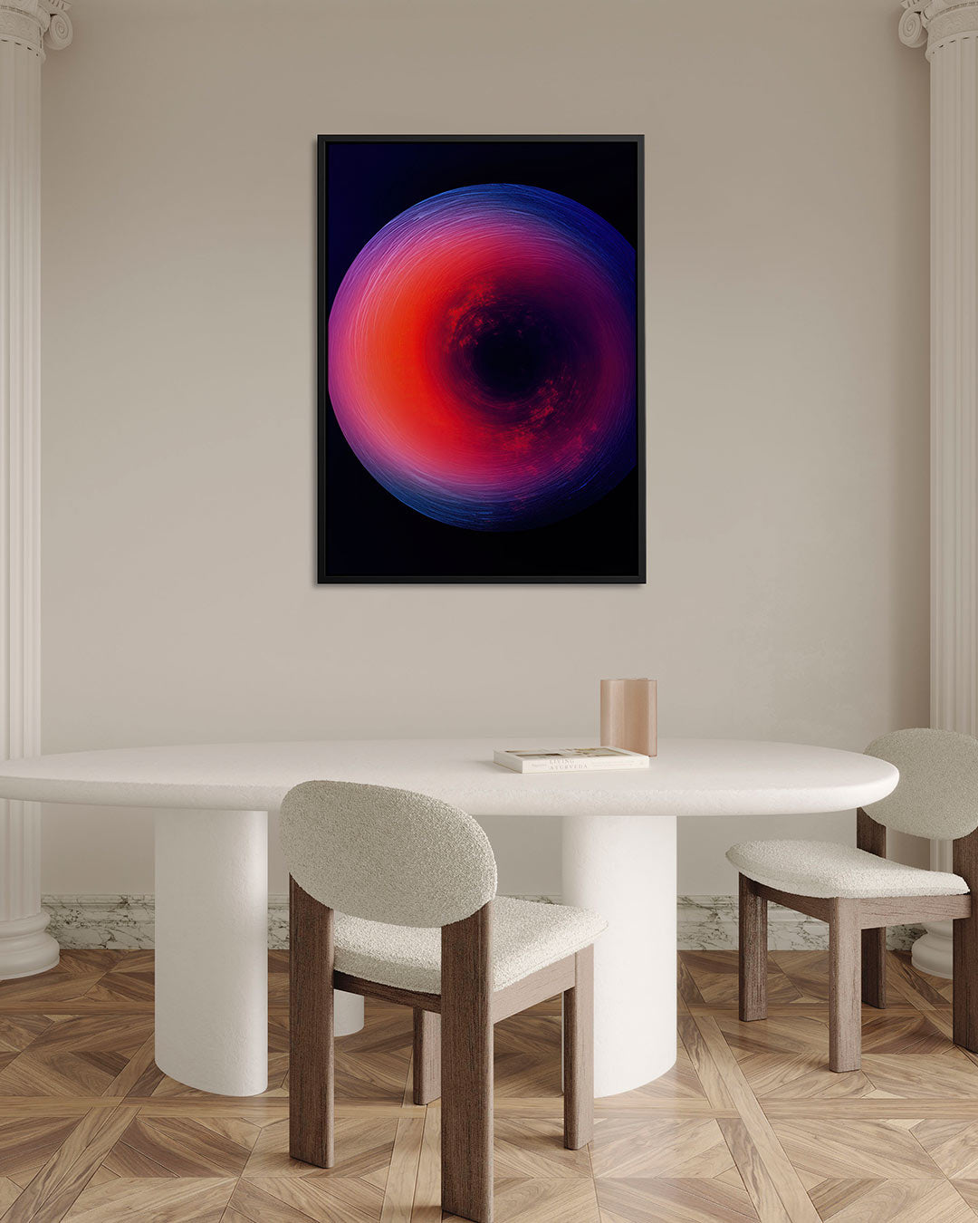 Kleurrijke cirkelvorm – alternatieve weergave van het kunstwerk
