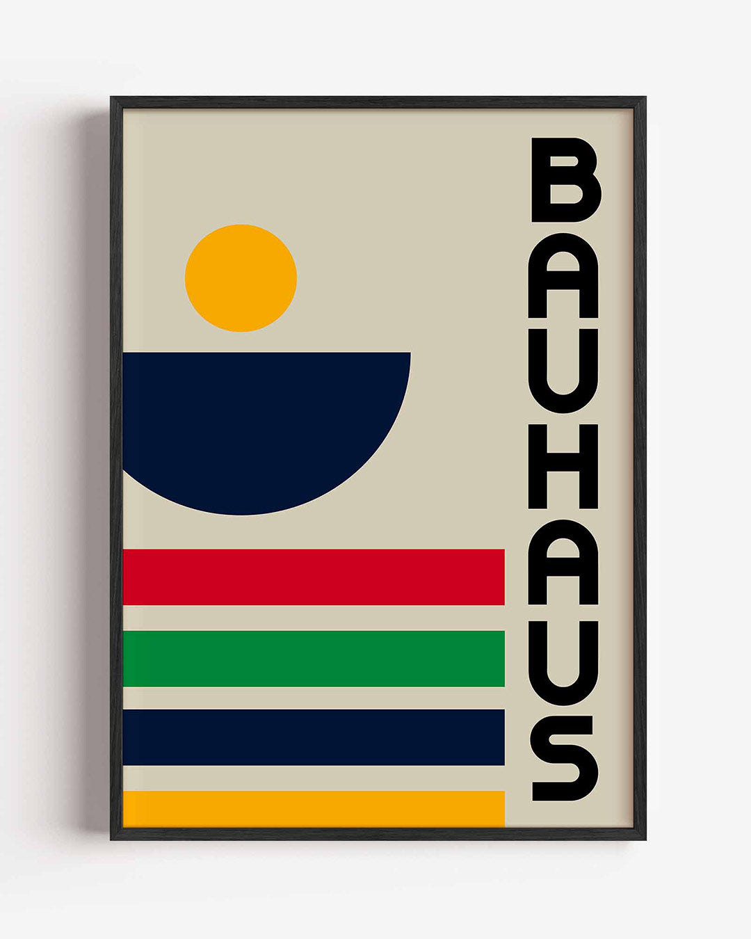 Vorm en kleur – staande Bauhaus poster als wanddecoratie
