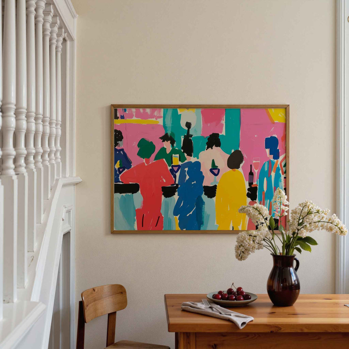 Levendige figuren – moderne poster in liggend formaat