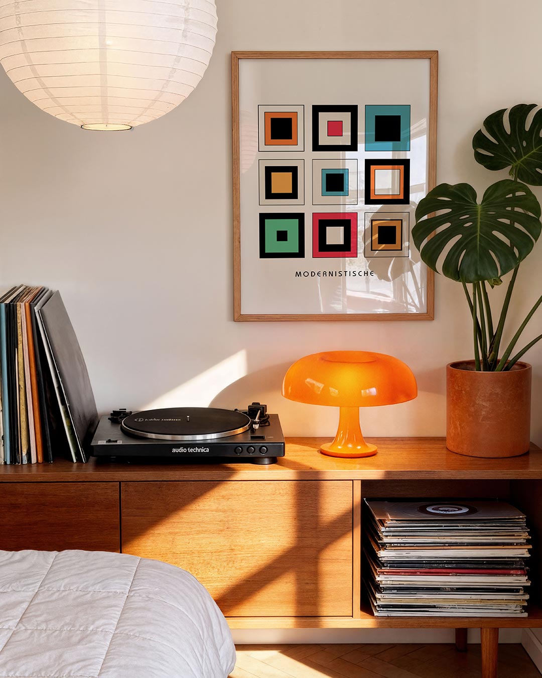 Vorm en kleurvlakken – moderne Bauhaus wandkunst als poster