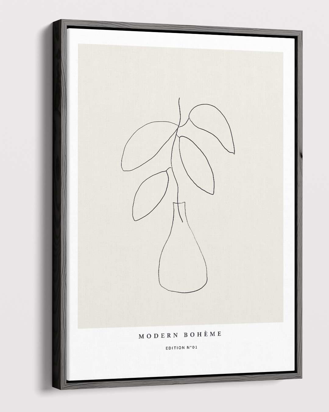 Moderne Boho Lijntekening – canvas wanddecoratie in portret formaat