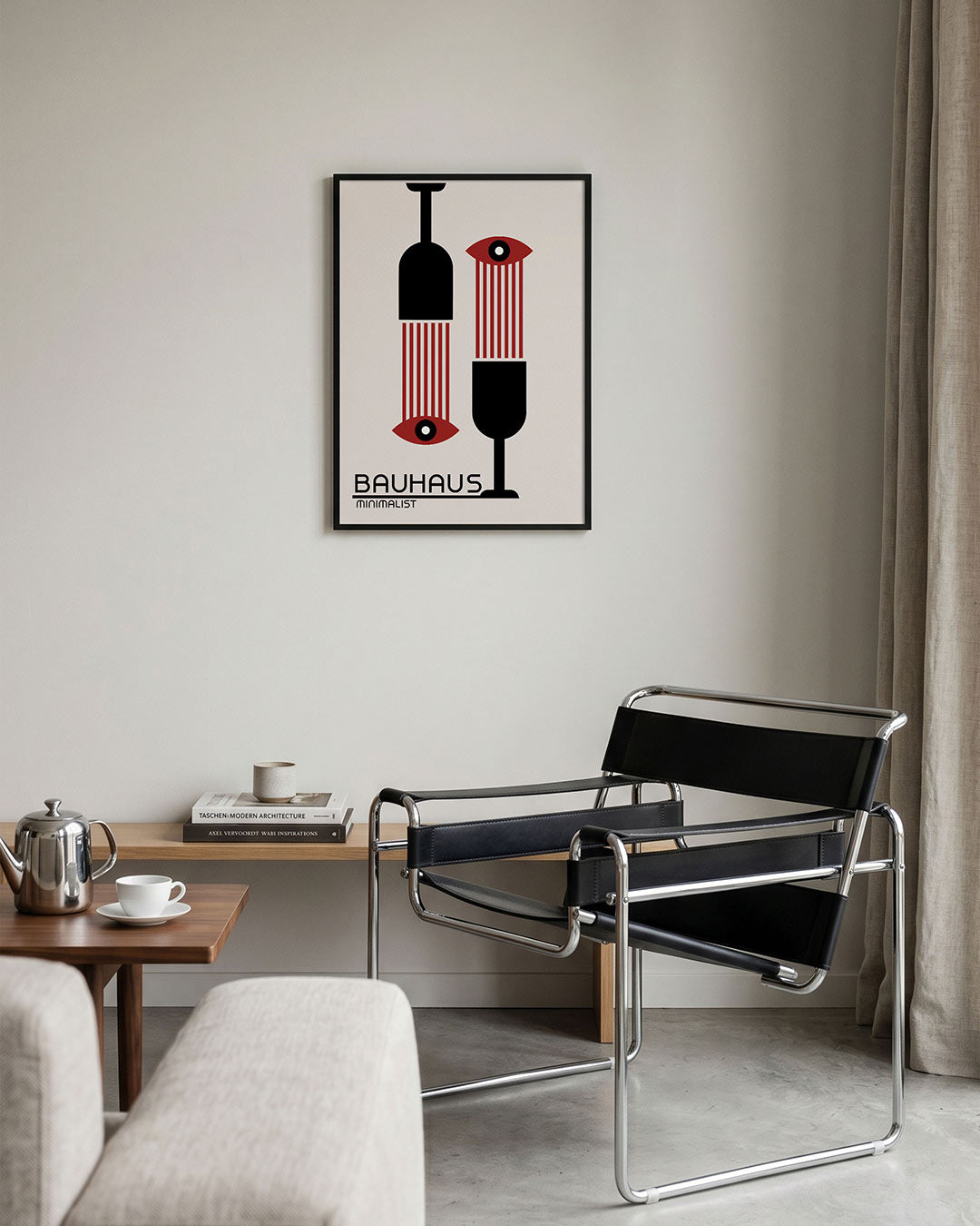 Vorm en lijnen – geometrische Bauhaus poster in staand formaat