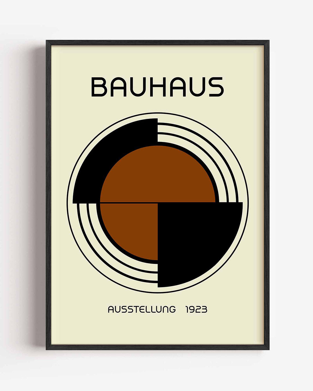 Cirkel en lijnen – staande Bauhaus poster als wanddecoratie