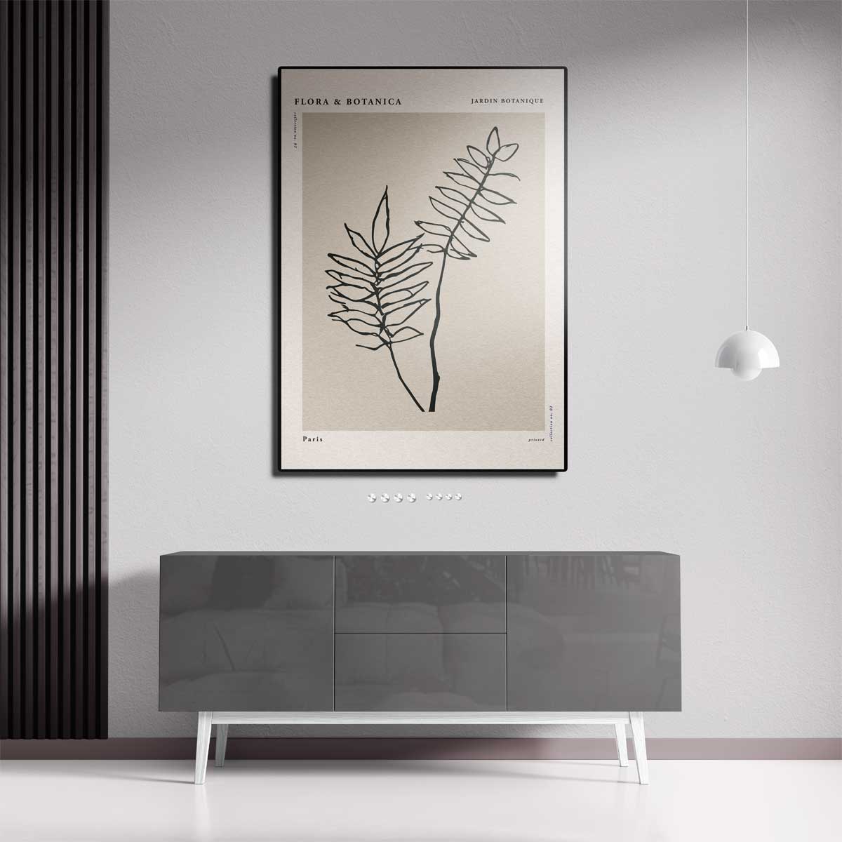 Botanische Elegantie Poster – canvas kunstwerk als wanddecoratie