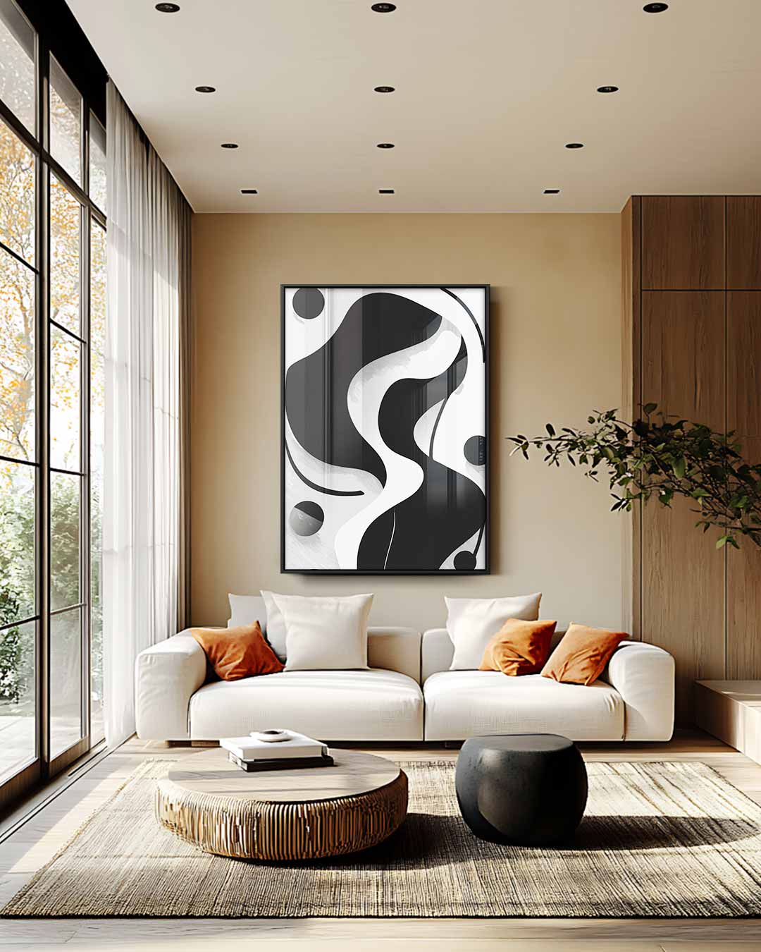 Modern Abstracte Vormen – staande wandkunst voor woonkamer of interieur