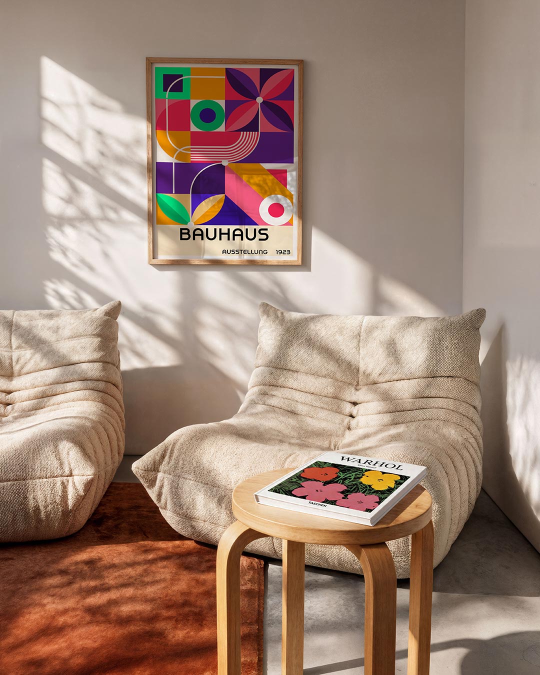 Vorm en kleur – geometrische Bauhaus poster in staand formaat
