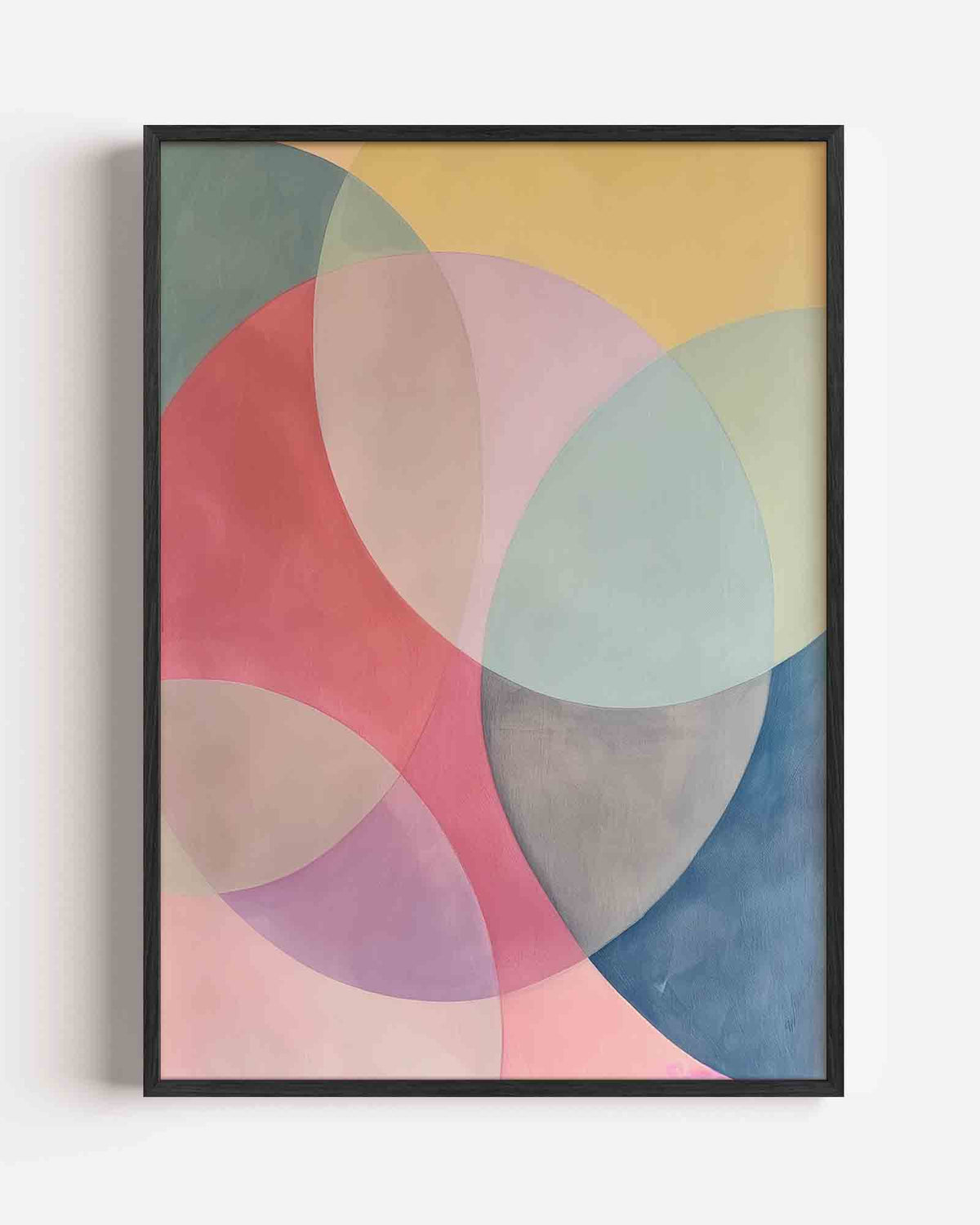 Abstracte cirkels – hedendaagse illustratie portret poster als wanddecoratie