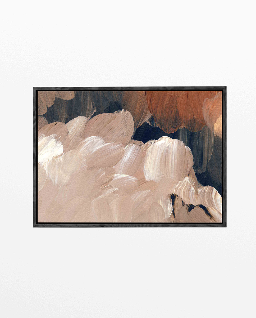 Organische borstels – Beige – liggend wanddecoratie kunstwerk