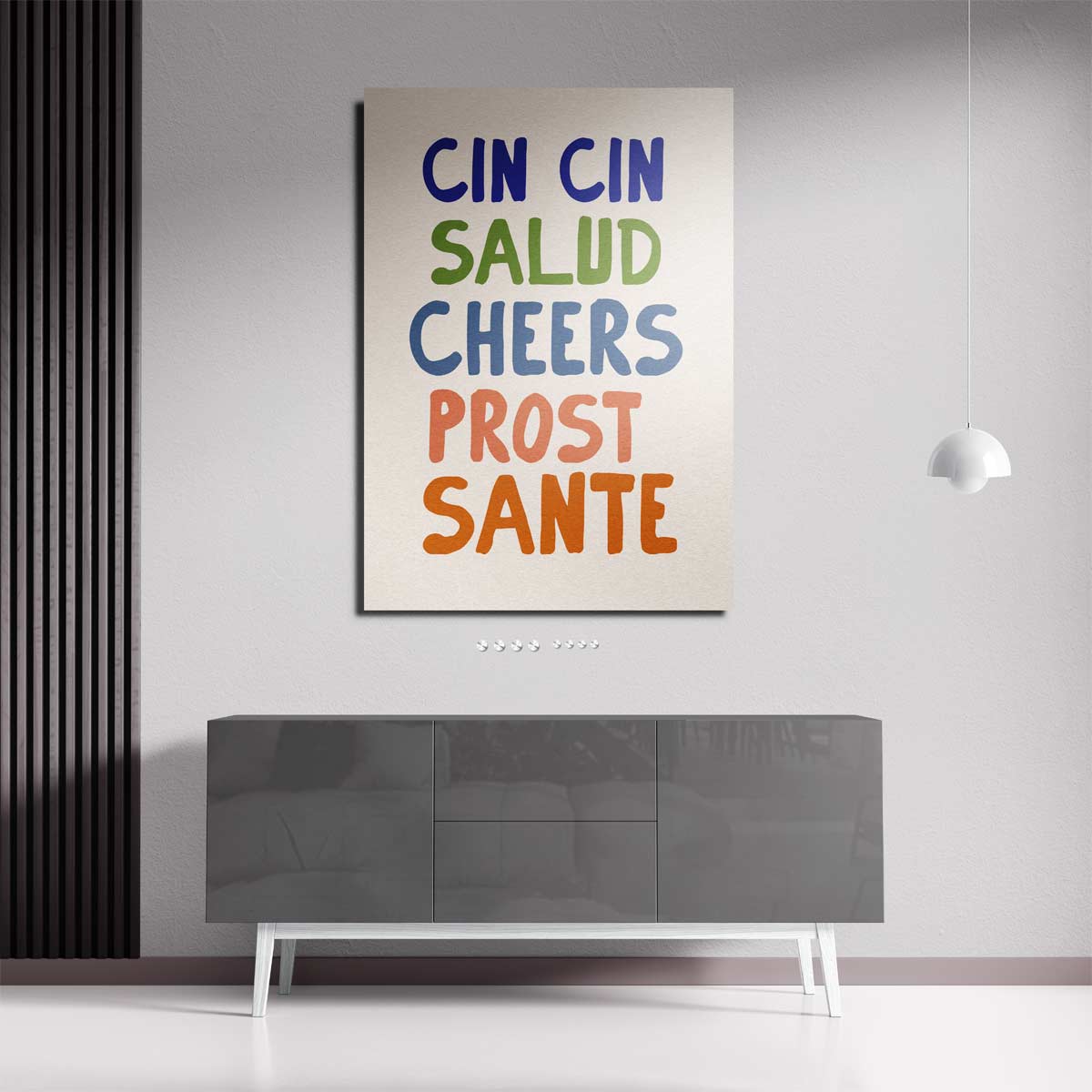 Internationale Proost – dibond wanddecoratie in staand formaat