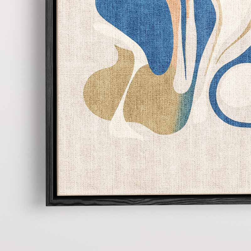 Vloeiende Lijnen in Kleur – modern portret kunstwerk van WallArtistic