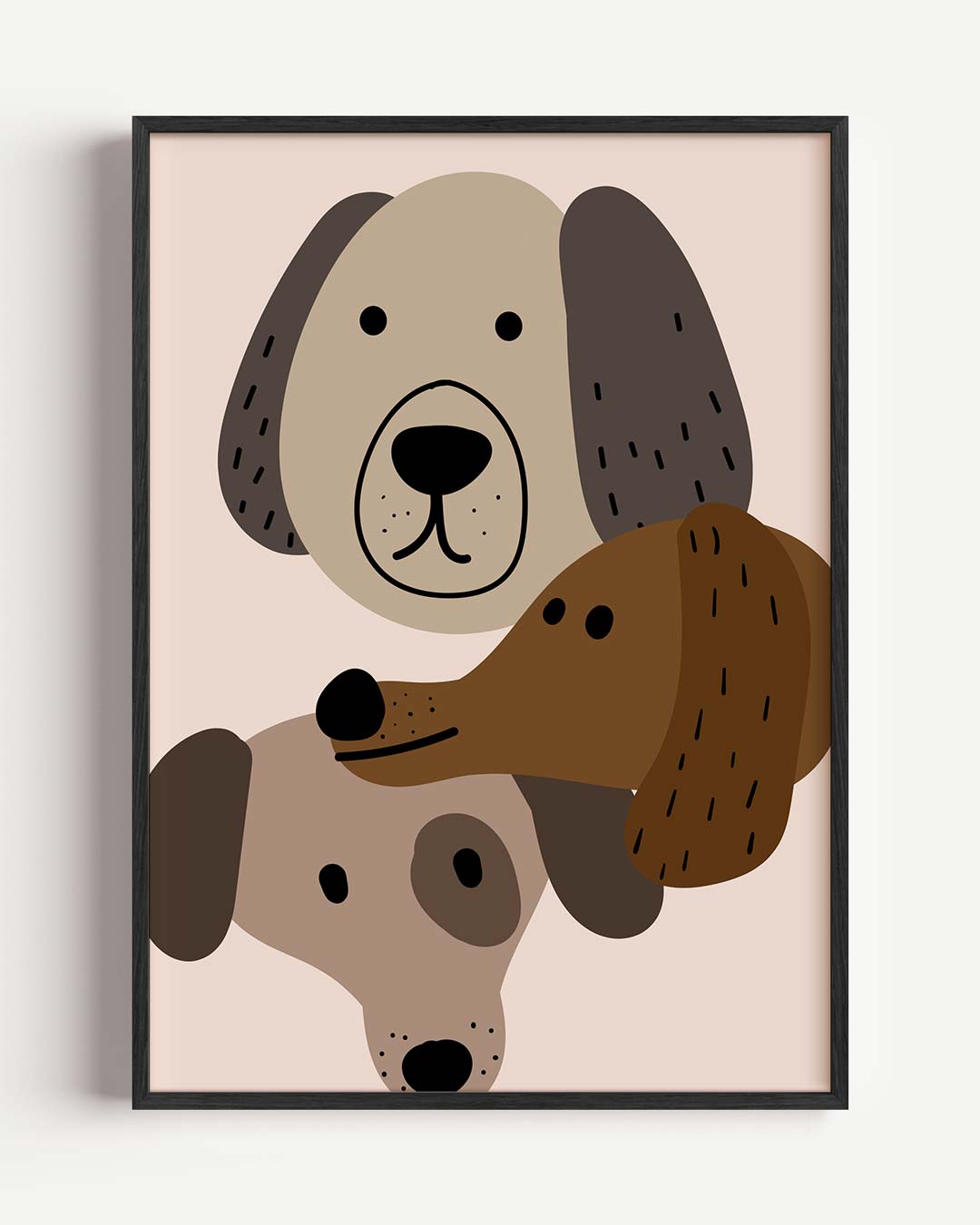 Schattige Hondenportretten – kids portret poster als wanddecoratie