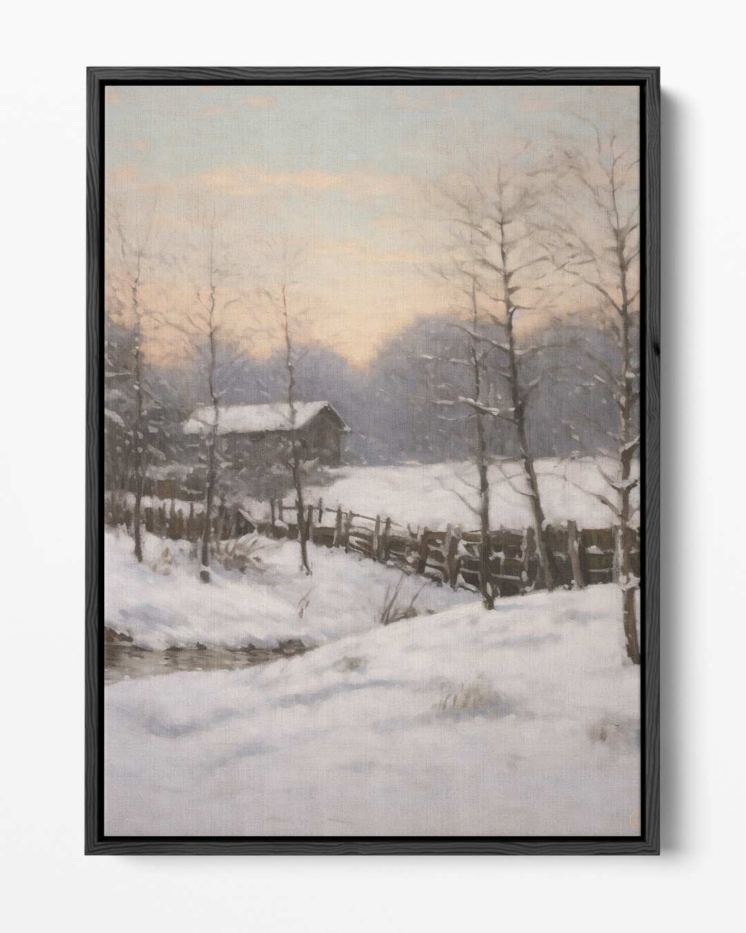 Winterse Rustieke Schoonheid – portret kunstwerk als wanddecoratie