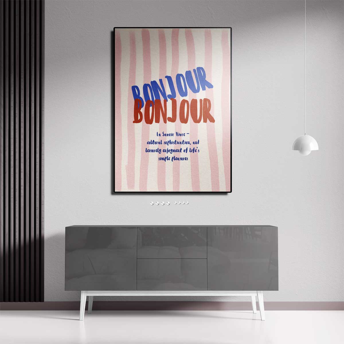 Bonjour Bonheur – modern portret kunstwerk van WallArtistic