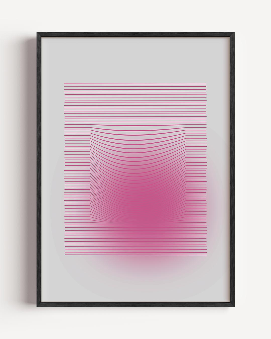 Modern Abstracte Roze Golven – kleurrijke abstracte portret poster als wanddecoratie
