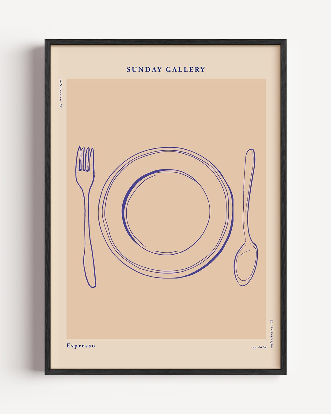 Moderne Eettafel Illustratie – keuken portret poster als wanddecoratie
