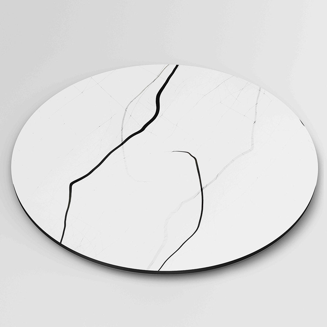 Lijnen en vormen – ronde wanddecoratie met abstract ontwerp