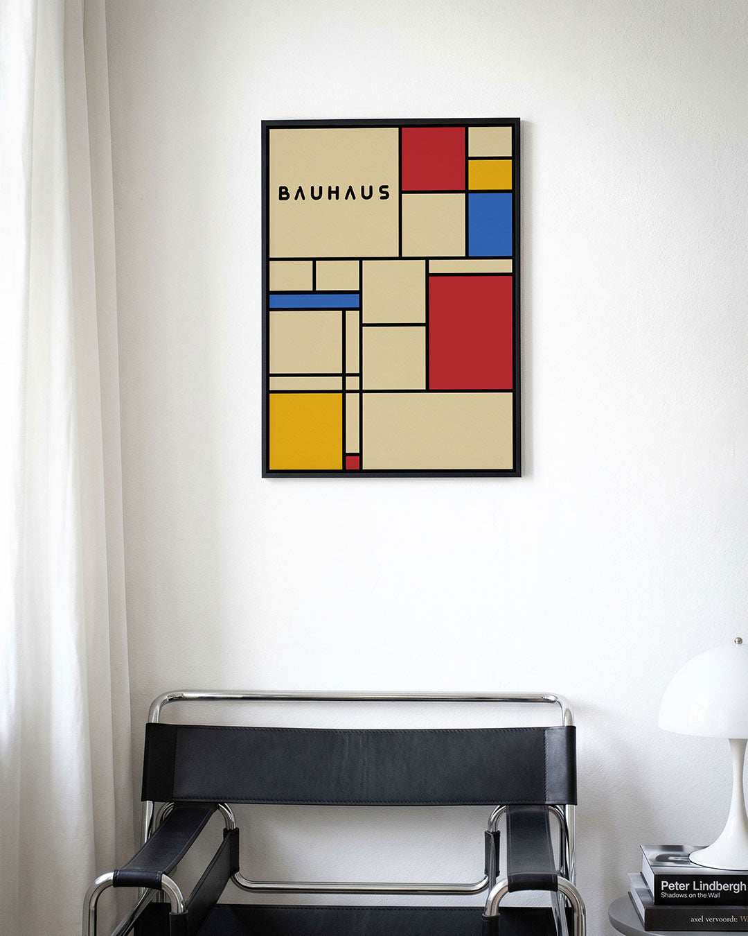 Vlakverdeling en kleur – moderne Bauhaus wandkunst als poster