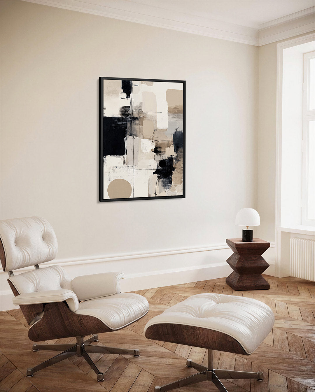 Geometrische compositie – decoratief kunstwerk voor aan de muur