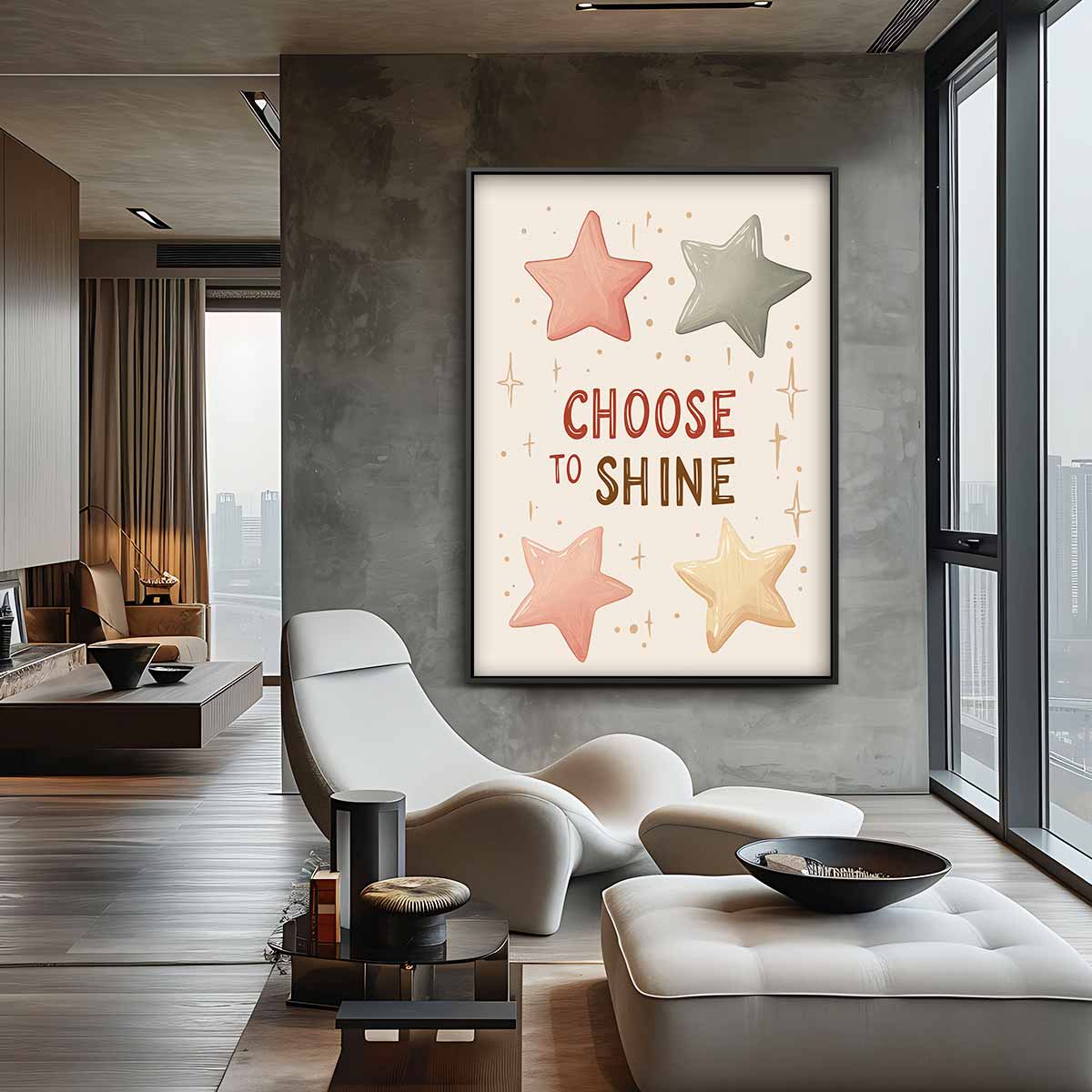Stralende Keuze Wandkunst – canvas wanddecoratie in portret formaat