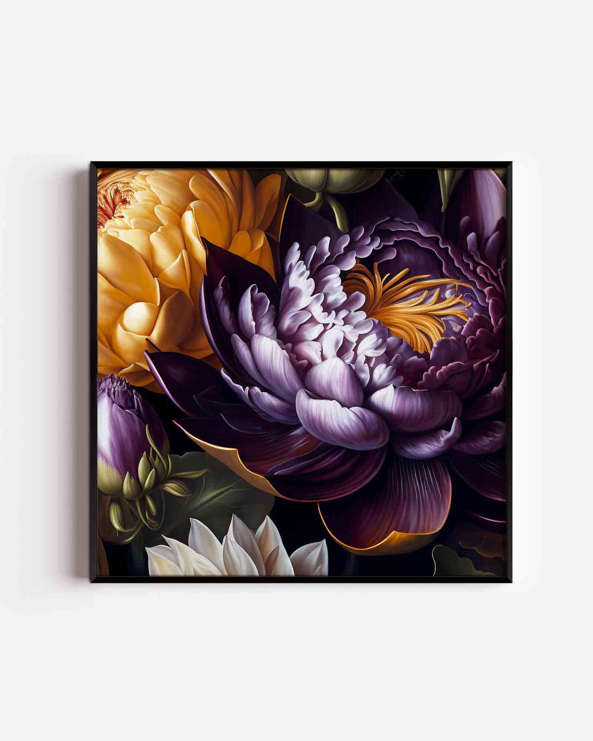 Bloemen in volle bloei – bloemen vierkante poster als wanddecoratie