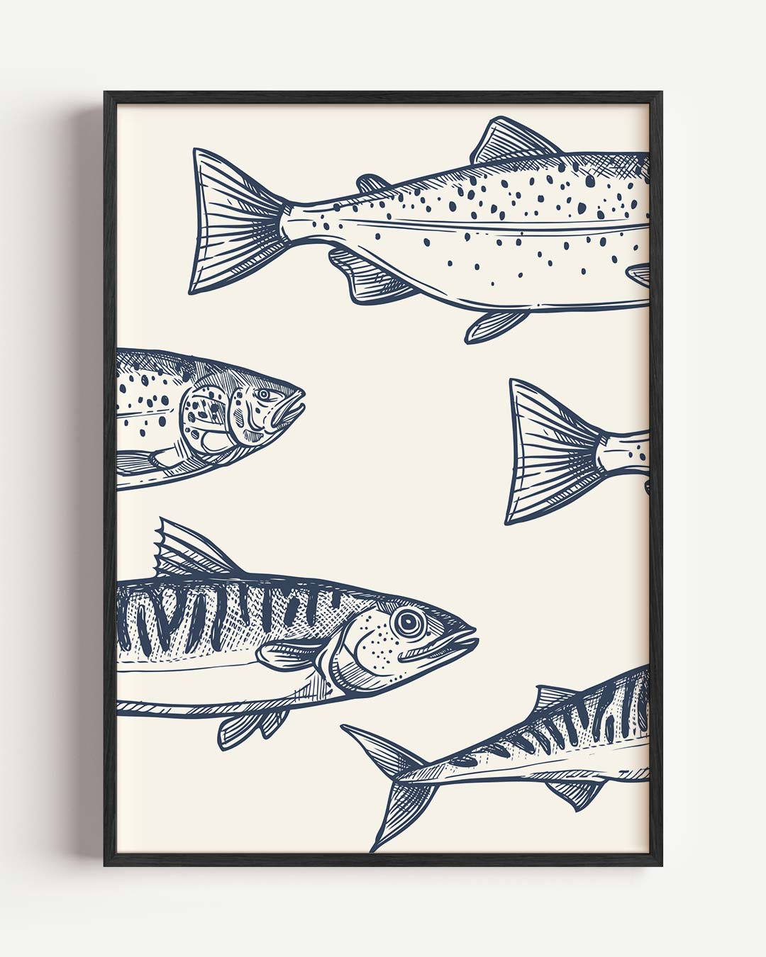 Maritieme Vis Illustratie – dieren portret poster als wanddecoratie
