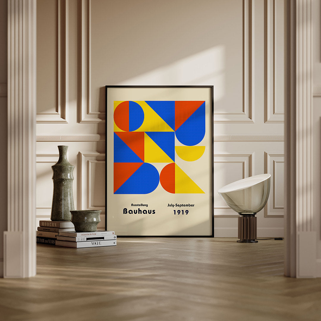 Vorm en kleur – moderne Bauhaus wandkunst als poster