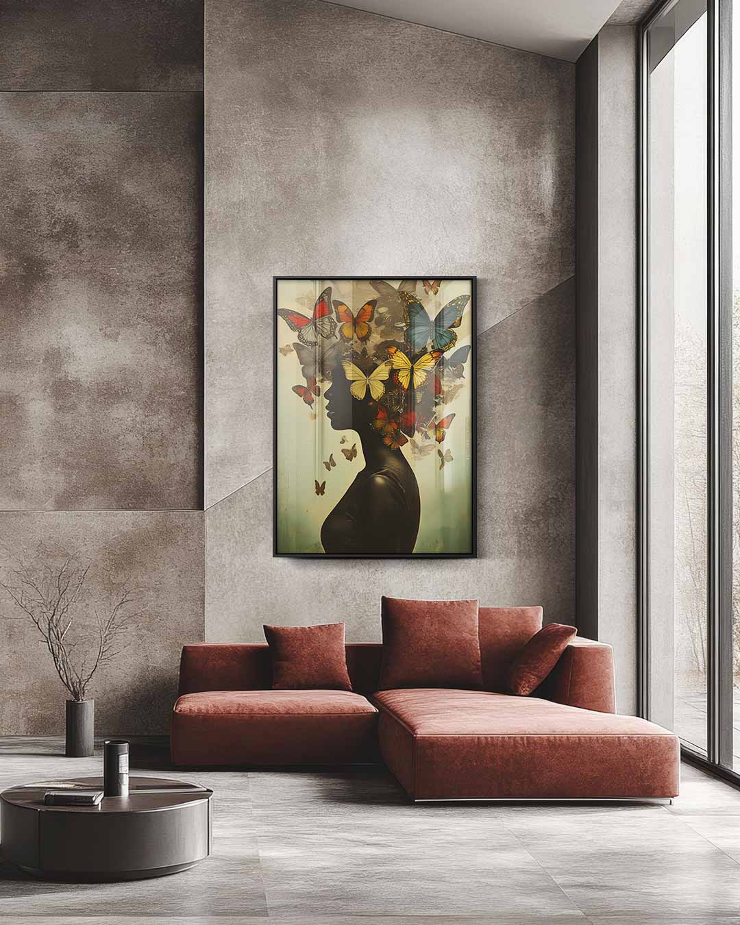 Vlinderdromen – staande wandkunst voor woonkamer of interieur