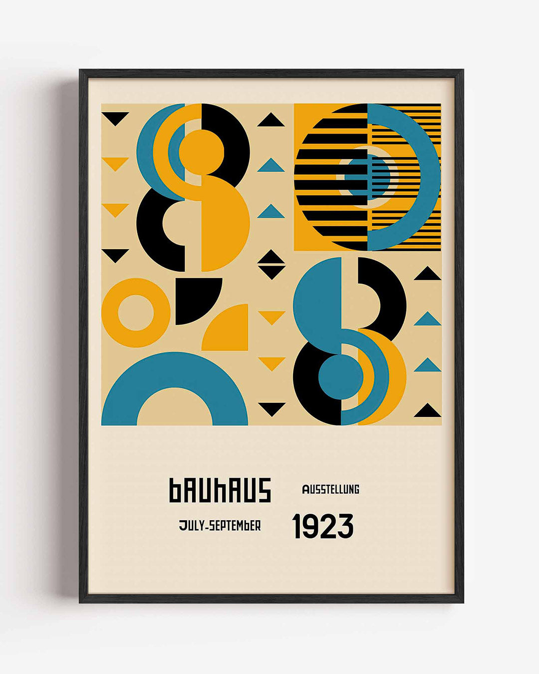 Vormen en vlaken – staande Bauhaus poster als wanddecoratie