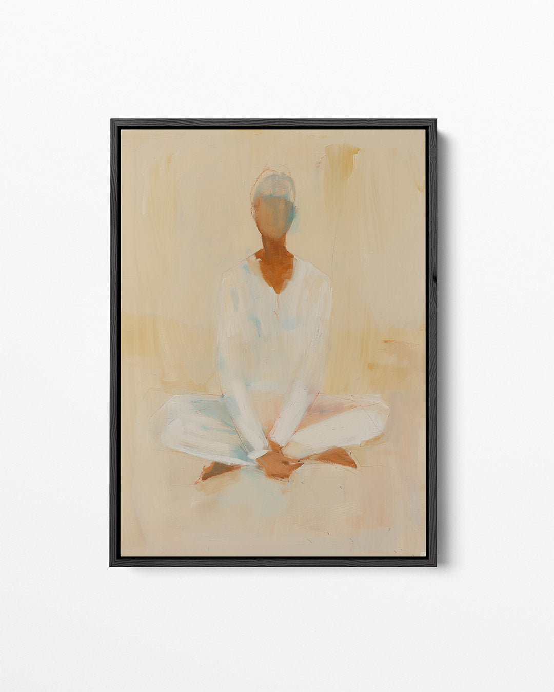 Zittende figuur in rust – staand wanddecoratie kunstwerk