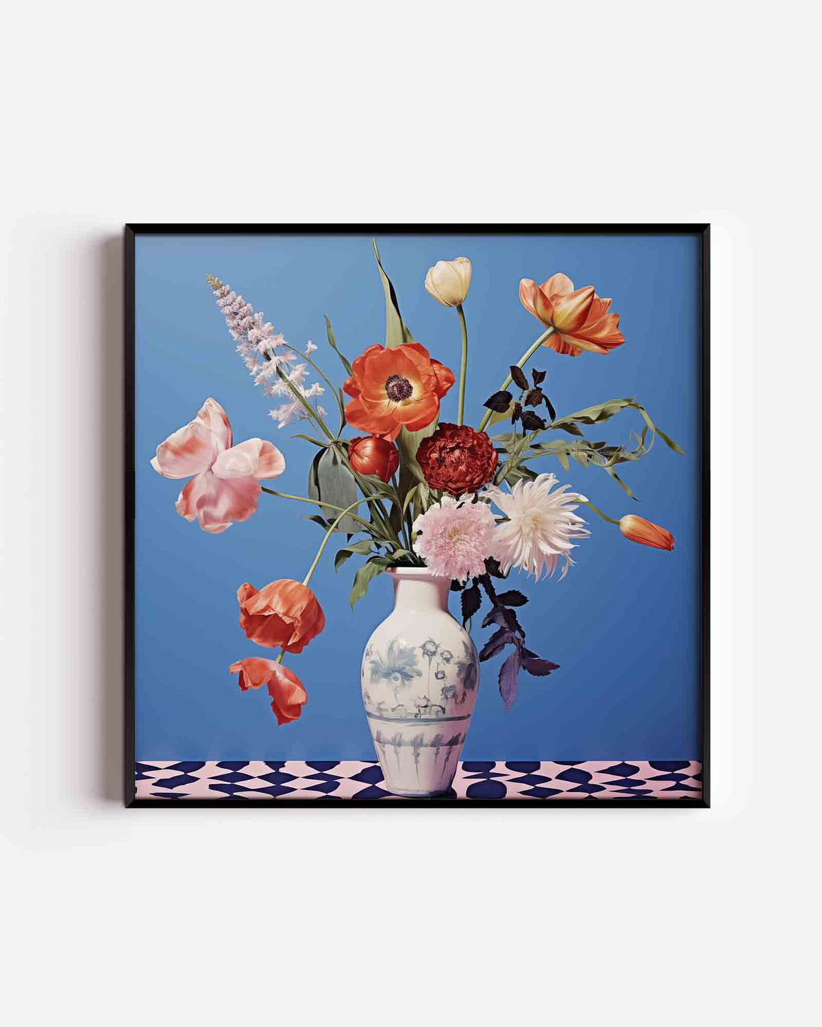 Bloemen in vaas – bloemen vierkante poster als wanddecoratie