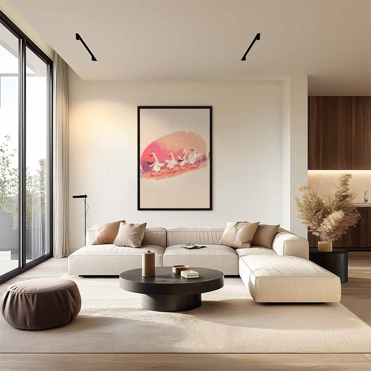 Eendjes Parade – staand kunstwerk voor modern interieur