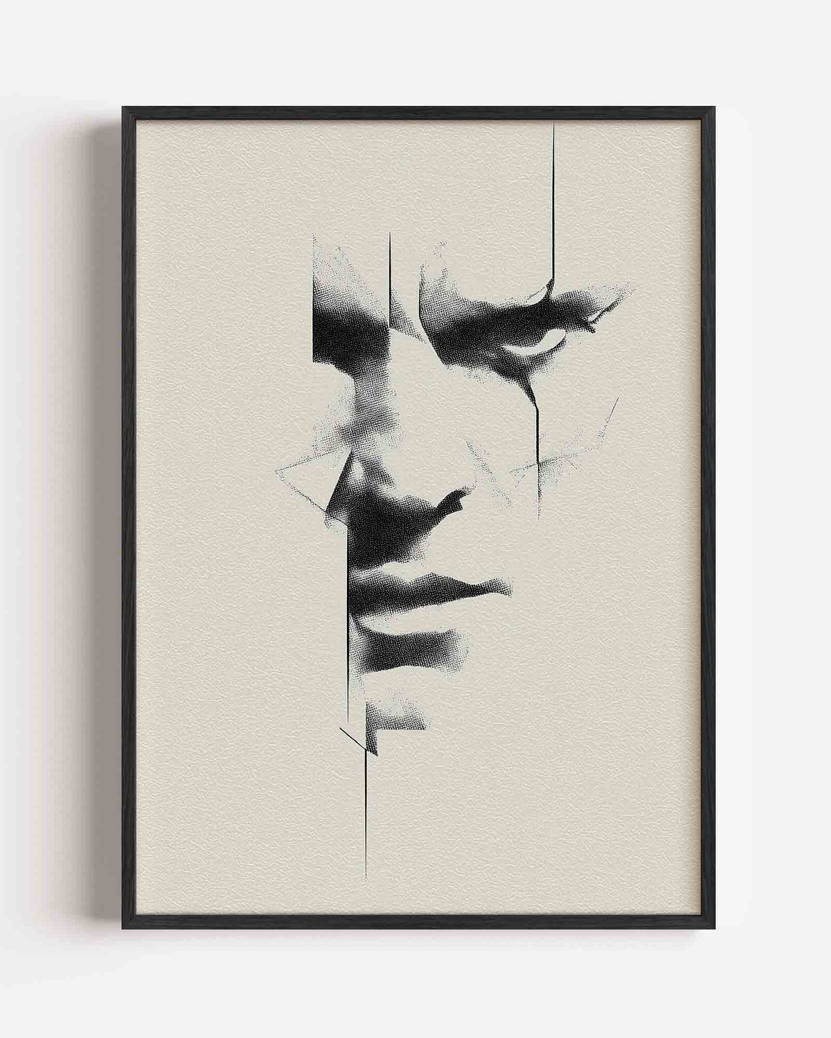 Minimalistisch gezicht – abstracte portret poster als wanddecoratie