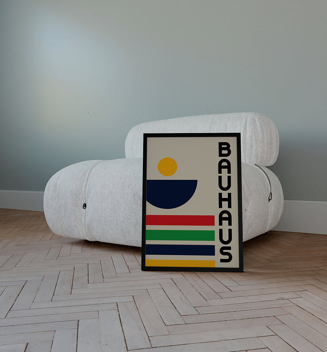 Vorm en kleur – staande Bauhaus poster voor aan de muur