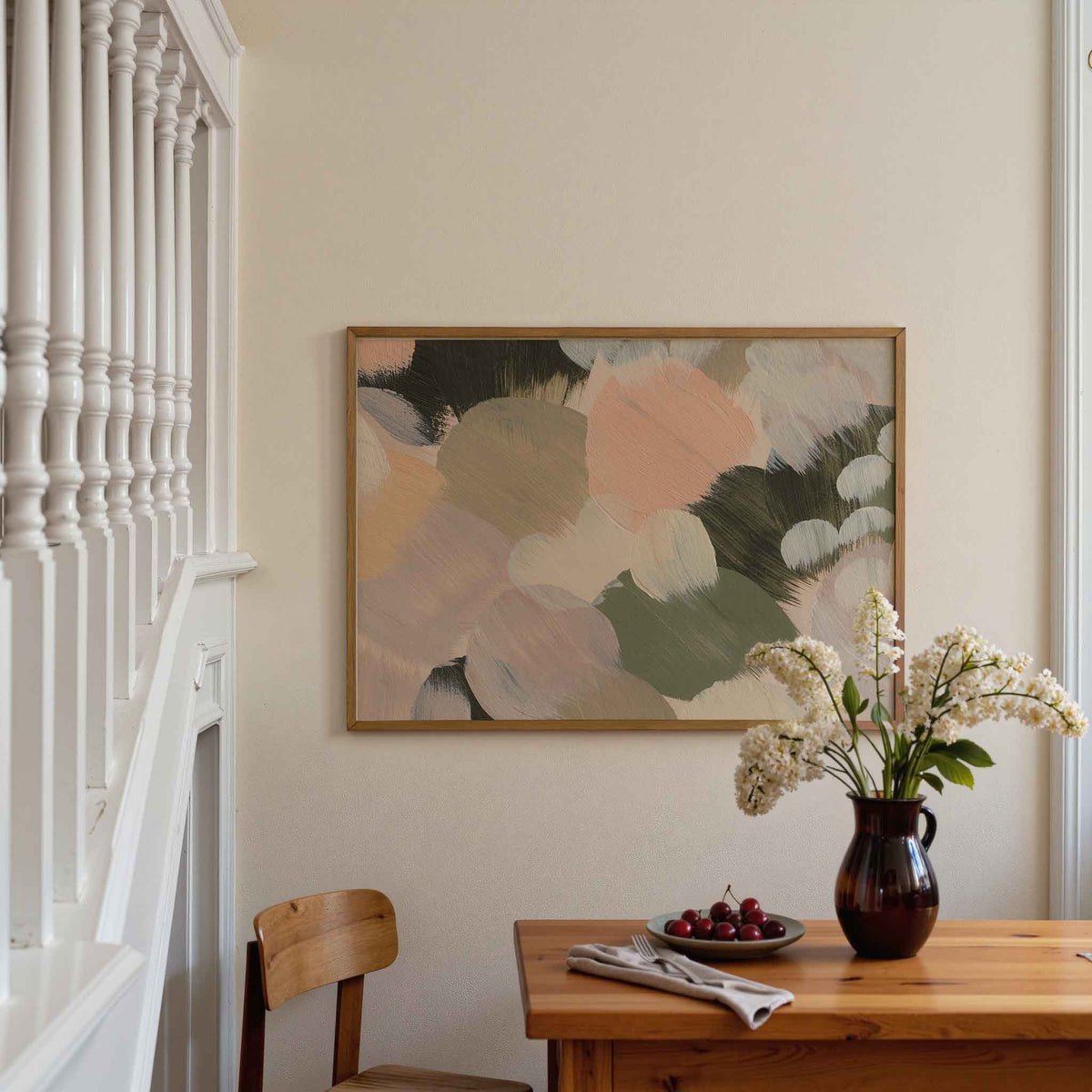Abstracte vormen – artistieke poster in liggend formaat