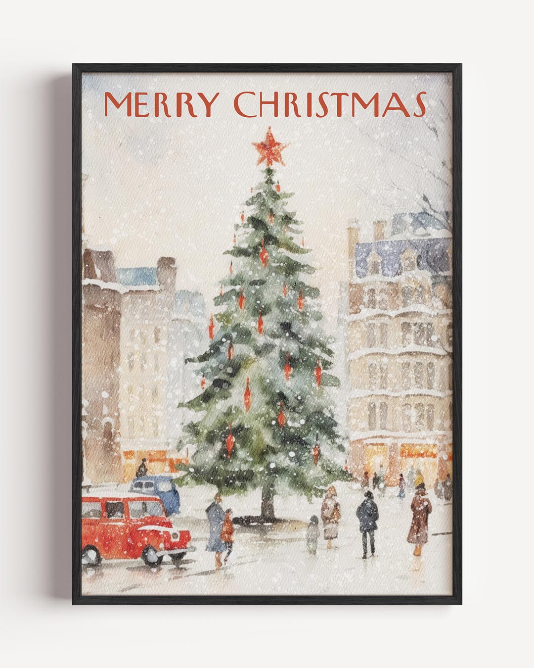 Kerstmis Winterwonderland – kerst portret poster als wanddecoratie