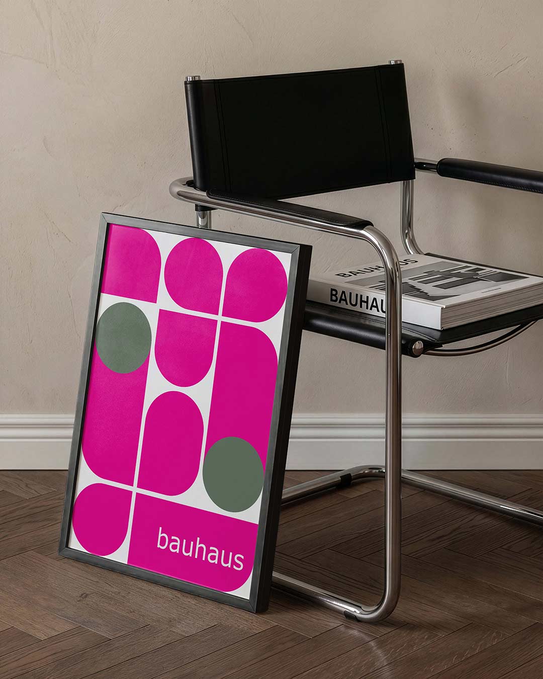 – staande Bauhaus poster voor aan de muur