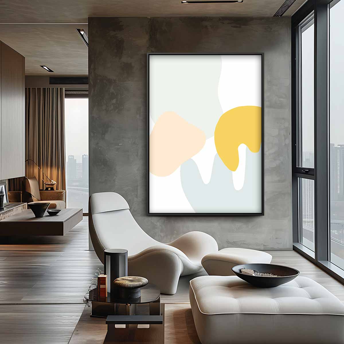 Vrolijke Kleurencompositie – canvas wanddecoratie in portret formaat