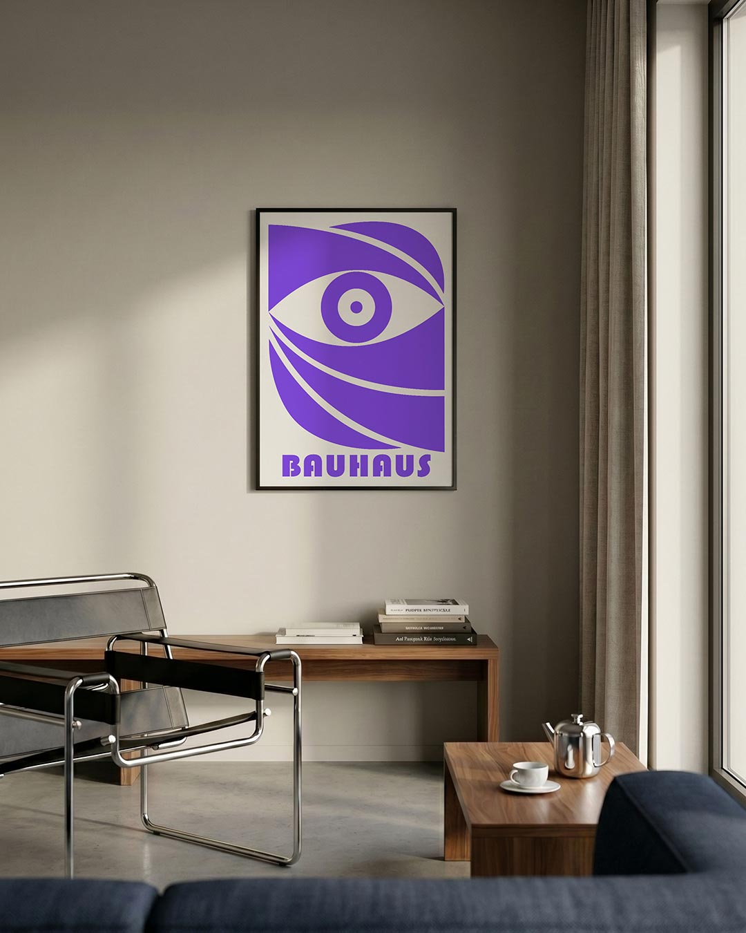 – staande Bauhaus poster voor aan de muur
