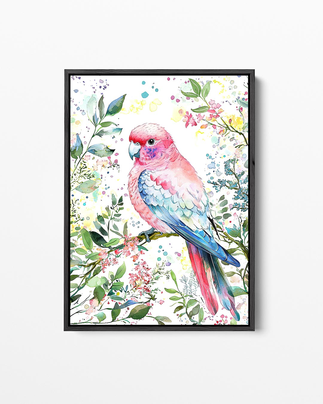 Vrolijke vogel illustratie – staand wanddecoratie kunstwerk