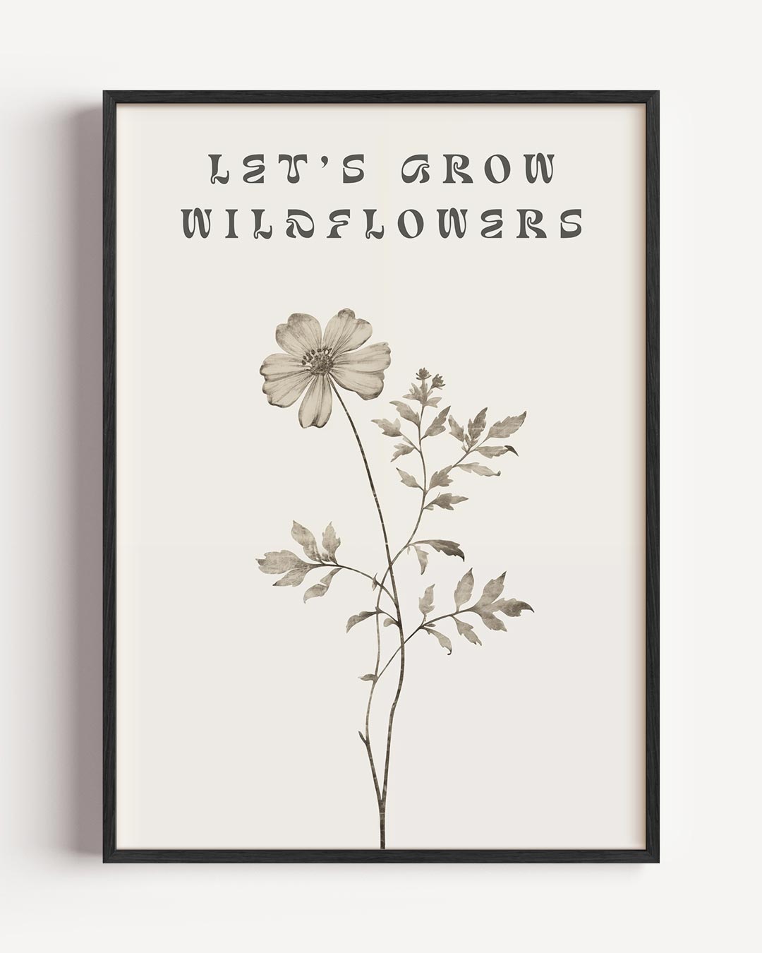 Wildflower Quote – botanische portret poster als wanddecoratie