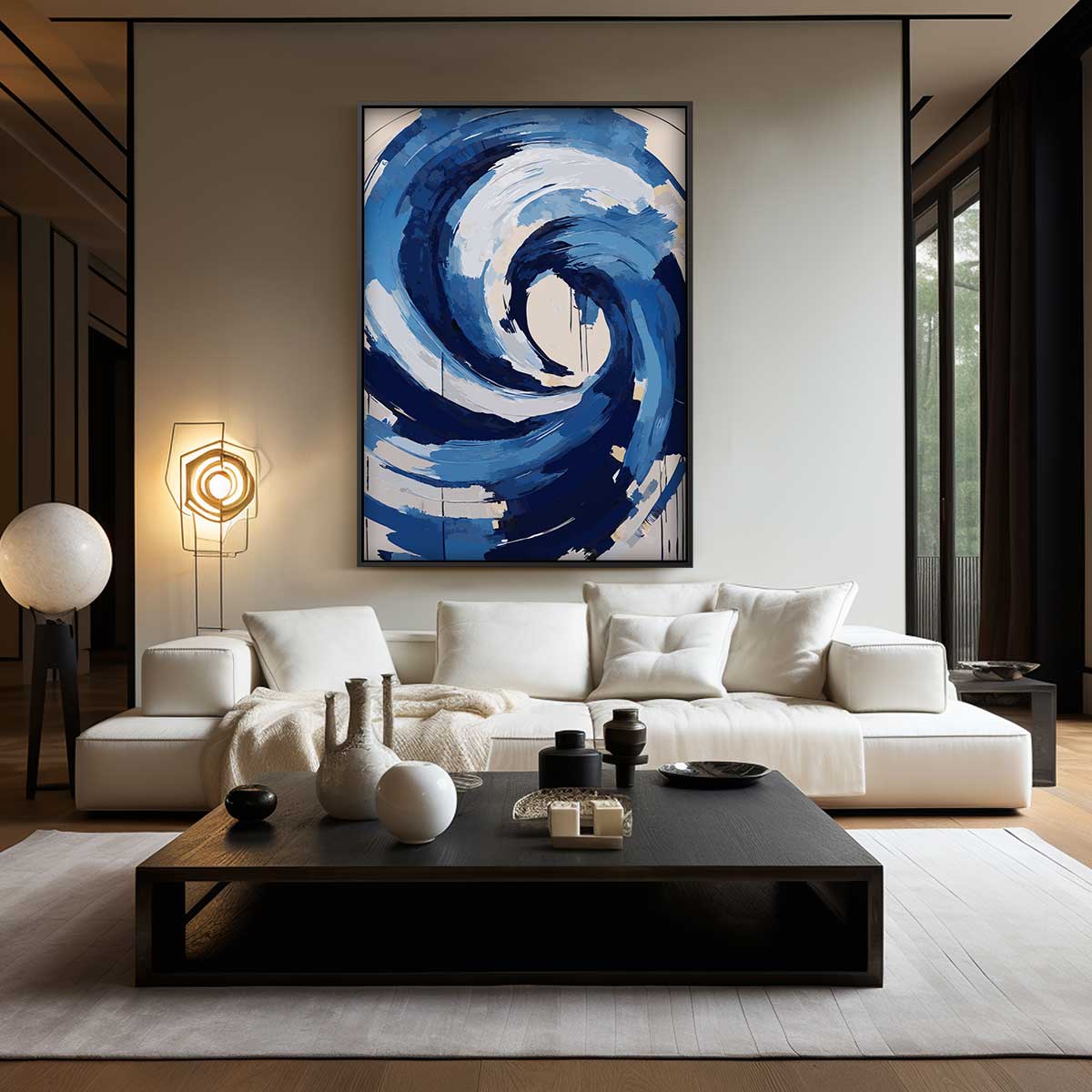 Draaikolk van Kleuren – portret kunstwerk als wanddecoratie