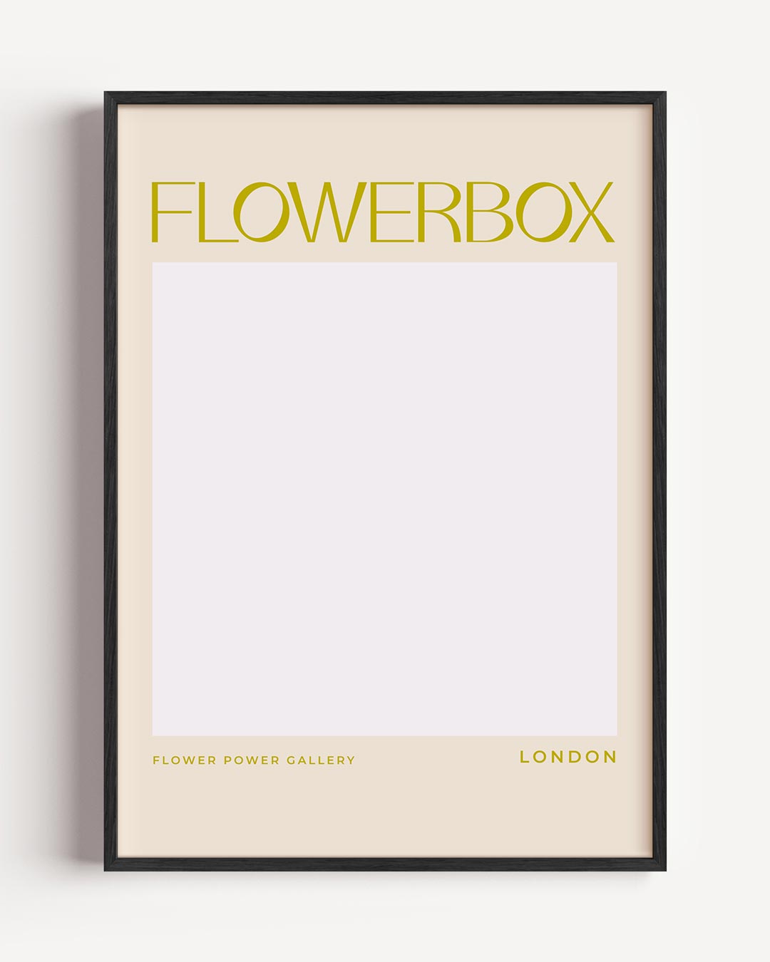 Moderne Flowerbox – typografie portret poster als wanddecoratie