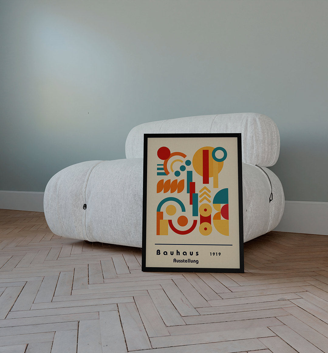 Vorm en kleur – staande Bauhaus poster voor aan de muur