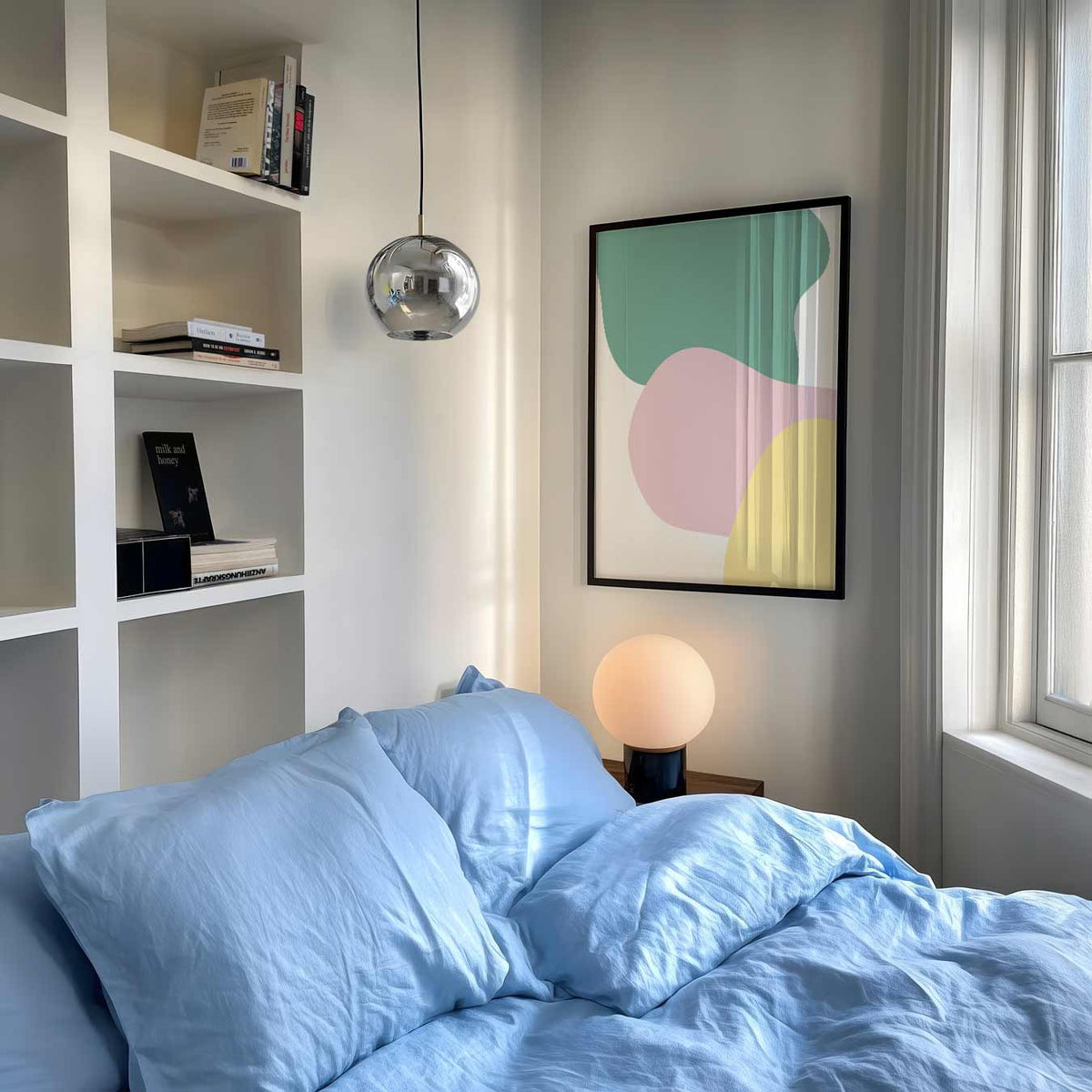 Kleurrijke Vormen Abstracte – abstracte poster als moderne staande wanddecoratie