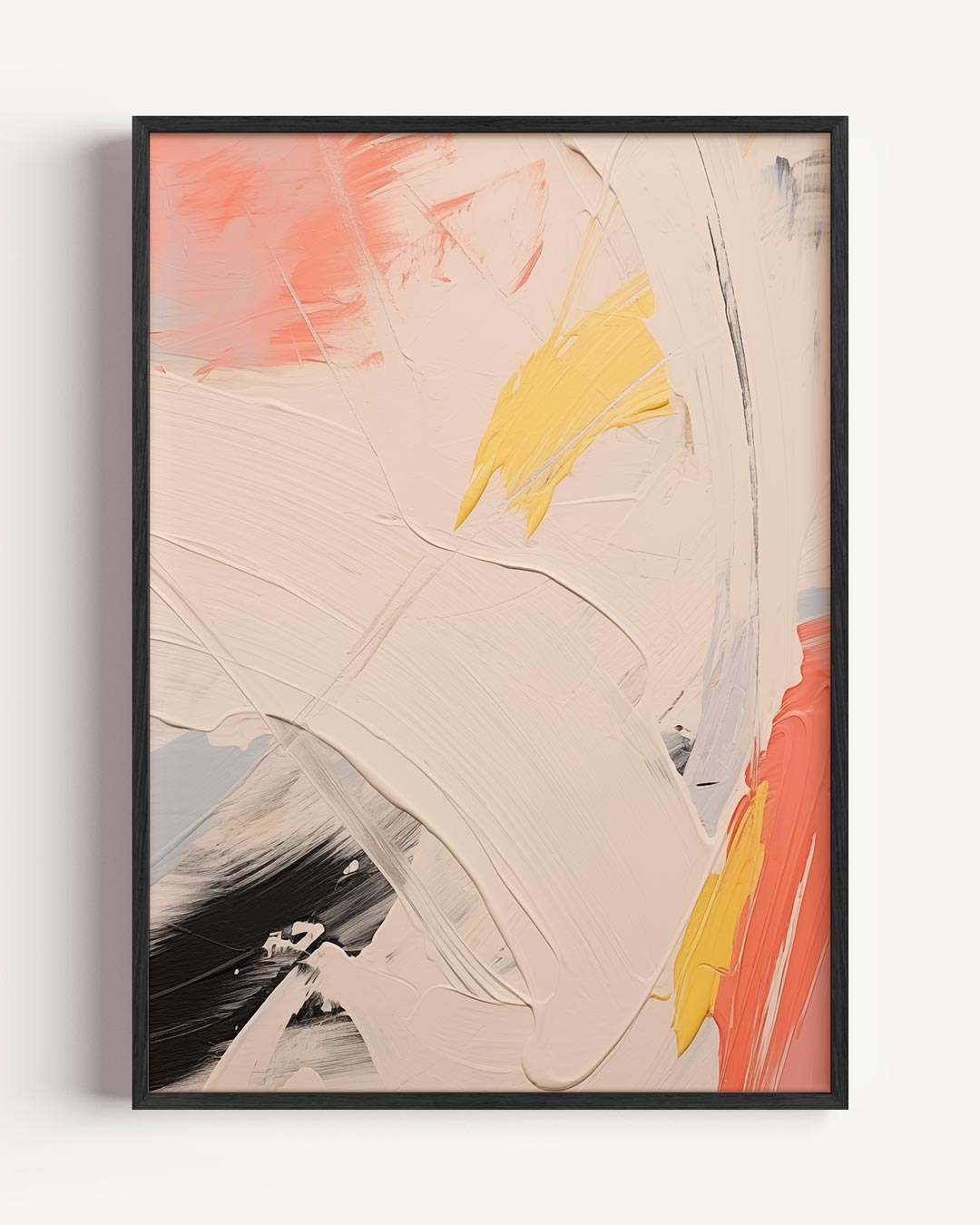 Abstracte Kleurenexplosie – textuur portret poster als wanddecoratie