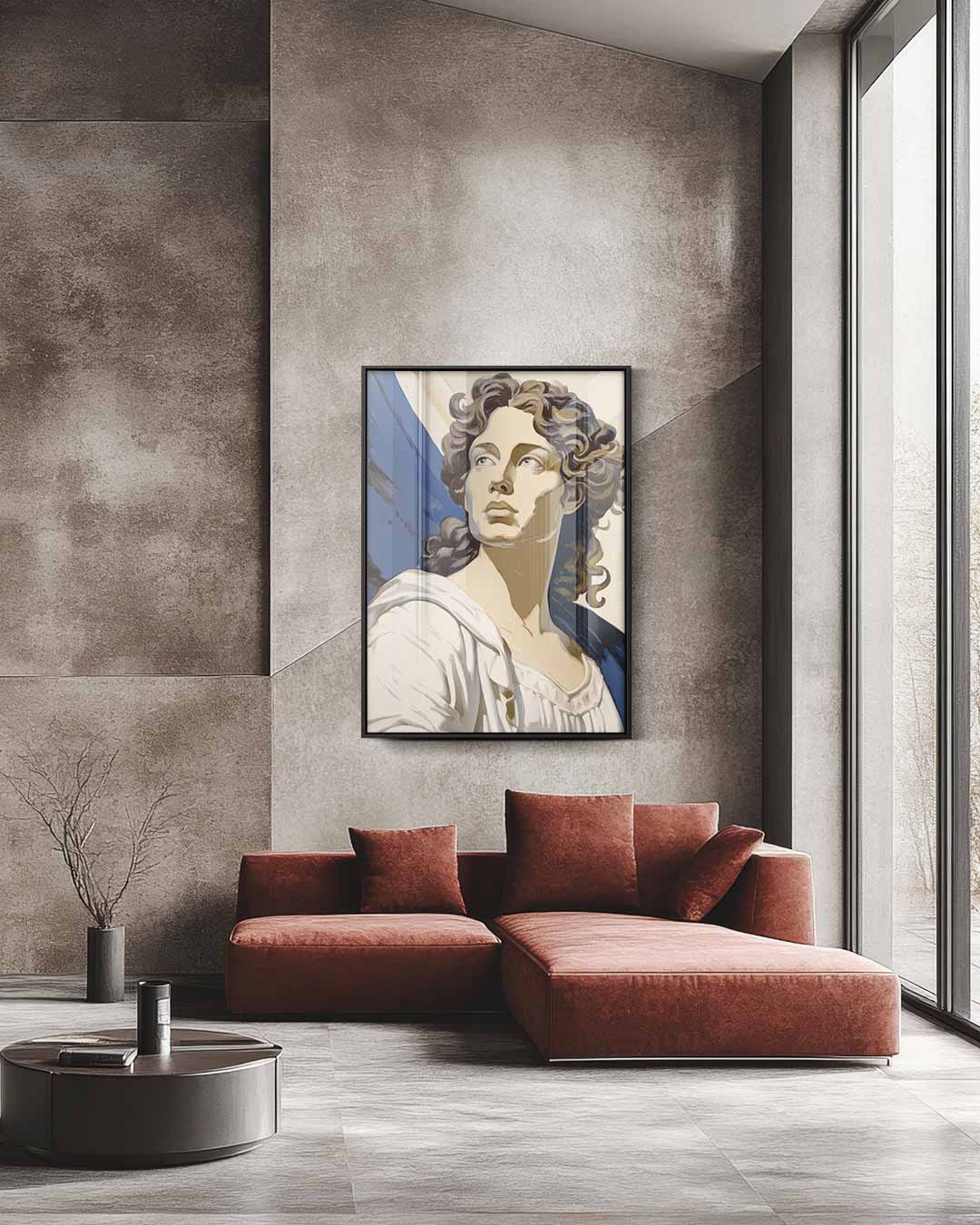 Inspirerende Blik – staande wandkunst voor woonkamer of interieur