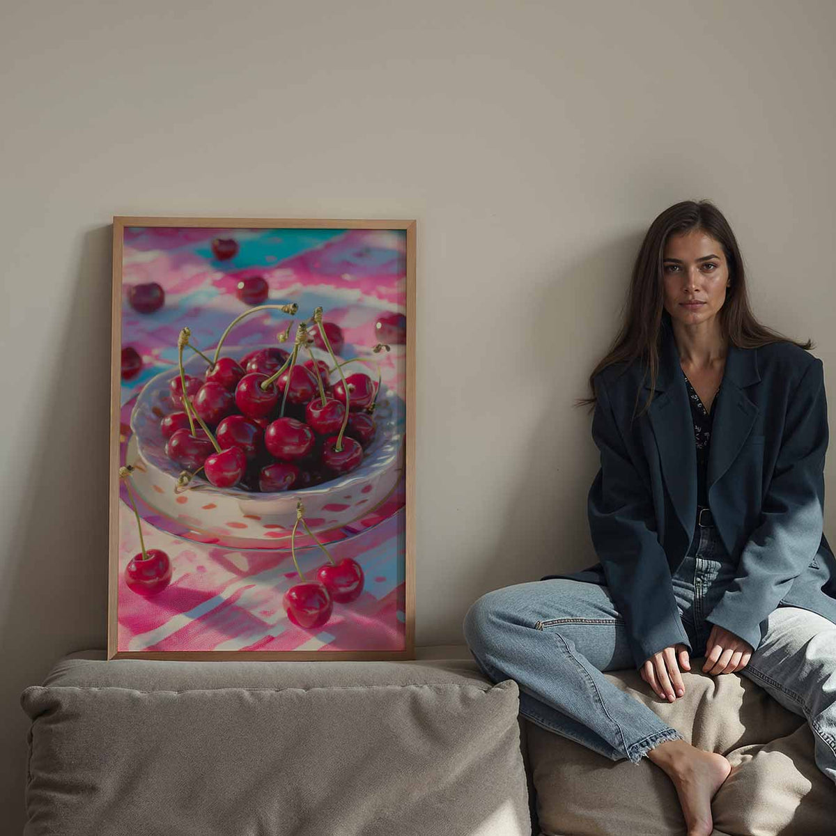 Kersenfeestje – staande keuken wanddecoratie van WallArtistic